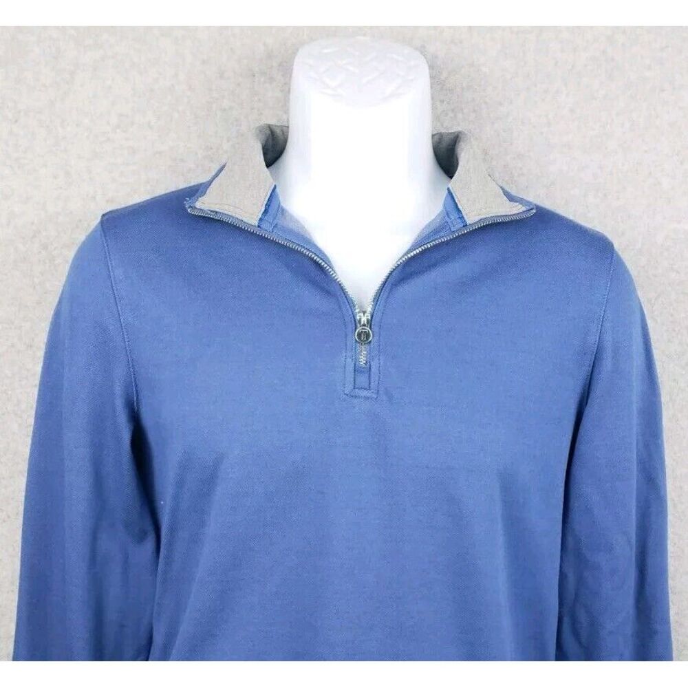 Twillory Mens 1/4‎ Zip Performance Pullover Small Blue